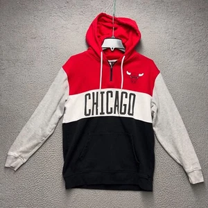 Chicago Bulls Hoodie Mens Medium Black Red Gray Unk NBA Pullover Sweatshirt - Picture 1 of 10