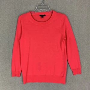Maglione lana J.CREW taglia small donna rosso 100% lana merino maglia morbida girocollo - Foto 1 di 11