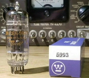 One (1) 5993 Bendix Red Bank Division Vacuum Tube NOS Tested Strong "Super Tube" - Picture 1 of 4
