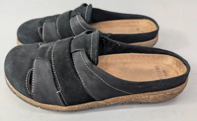 Earth Origins Essential Ellery Black Suede Mule Shoes Women's Size 9.5 Slip On - Image 1 of 4