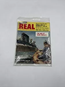 Real Feb 1957 Pines Anti Elvis Norm Saunders Lindbergh Cosell Men Pulp Magazine - Foto 1 di 3