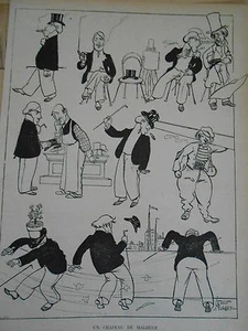 Karikatur 1903 - Ein Hut vor Unglück - Bild 1 von 1