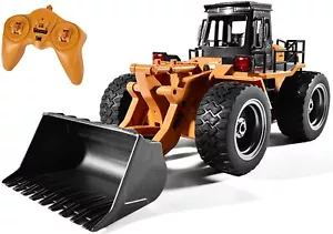 R/C Construction Excavator Front Loader Tractor Remote Control Toy Kid Sand Fun - Picture 1 of 12