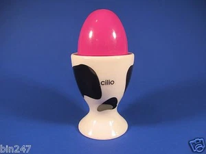 Cilio Cow Design Porcelain Egg Cup Holder Black and White - Imagen 1 de 6