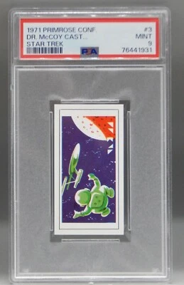 1971 UK Primrose STAR TREK confectionary #3 Dr. McCoy PSA 9 Rare trading card - Image 1 of 3