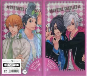 mini clear file folder Brothers conflict anime Natsume Subaru Tsubaki Azusa - Picture 1 of 2