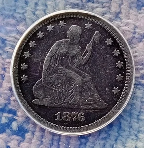 1876 P Biblioteca Seduta Quartiere ANACS Classificato F 12 Condizione. - Foto 1 di 4