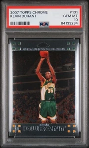 2007-08 Topps PSA 10 Chrome Kevin Durant (RC) Gem Mint Rookie Card #131 🔥 - Picture 1 of 3