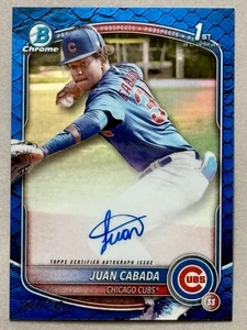 2025 Bowman Chrome - Prospect Auto Reptilian Blue 104/150 Juan Cabada #CPA-JC - Picture 1 of 2