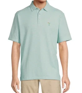 Tommy Bahama Cocktail Mixer Five O'Clock Polo Shirt Men M Opal Heather $110 NWT - Picture 1 of 10