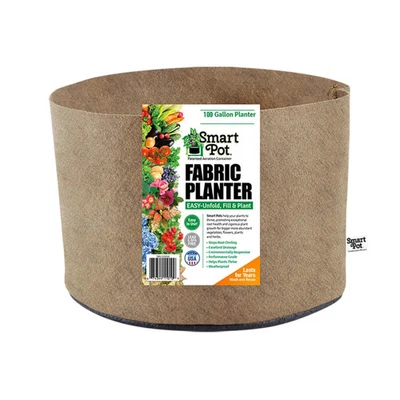 Caja de (35) Bolsa de Cultivo de Tela Smart Pot Pro 100 Galones - NATURAL - HECHA EN EE. UU. Foto 1 de 2