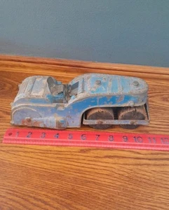 Vintage Hubley Diesel Steam Roller Truck Tractor Toy Diecast Metal Steering! - Picture 1 of 15