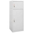 Sattelschrank 53x53x140 cm Stahl Hellgrau