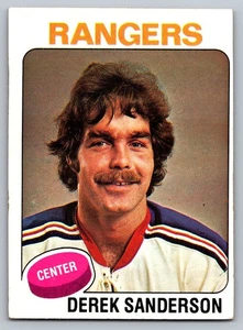 1975-76 Topps #73 Derek Sanderson New York Rangers - Imagen 1 de 3