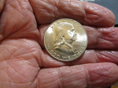 1954-S Franklin Silver Half Dollar Awesome Gem Uncirculated "Flashy Luster" - Image 1 of 4