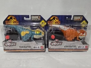 Jurassic World Uncaged Click Tracker Velociraptor & Atrociraptor Figures *New* - Picture 1 of 2