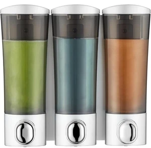 Shampoo und Conditioner Spender Dusche Seifenspender 3 Kammer WEISS UK - Bild 1 von 8