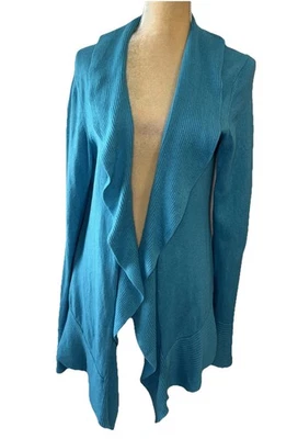 Cárdigan manga larga con volantes turquesa Lilly Pulitzer talla L Foto 1 de 4