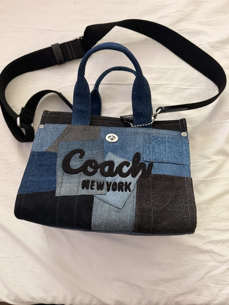 Coach Patchwork Denim Exterior Medium Bags & Handbags for Women