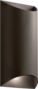 Kichler Wesley 14" LED Outdoor 2 Light Wall Light in Textured Architectural B... - Picture 1 of 1