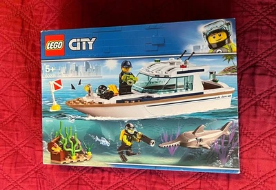 LEGO CITY 60221 Diving Yacht Boat Toy with Diver Minifigures  - Image 1 of 4