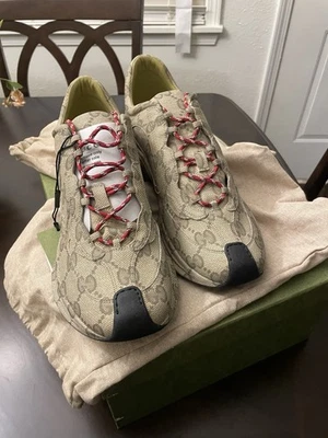 Zapatillas Gucci para hombre color tostado/talla 14 Foto 1 de 4