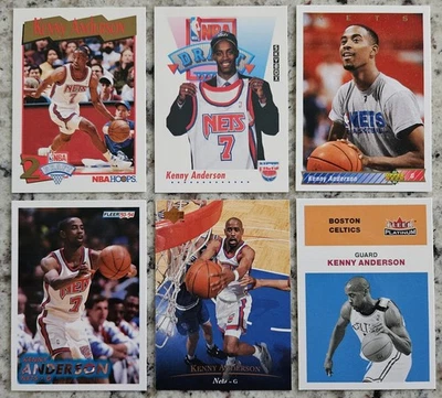 Kenny Anderson - lot of 6 cards - 1991-92 Hoops #547 RC - 1991-92 SkyBox #514 RC - Image 1 of 4