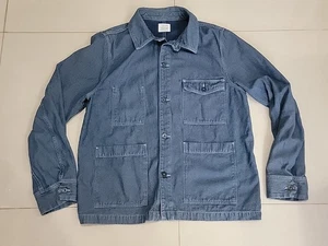 SKU Brand Save Khaki United USA MADE Blue Denim Chore jacket Barn coat Men's L - Picture 1 of 13