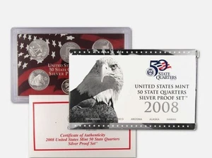 2008 State Quarter Silver Proof Set - Picture 1 of 1