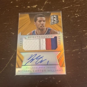 MICHAEL CARTER WILLIAMS PHILADELPHIA 76ERS HAND SIGNED JERSEY CARD - Picture 1 of 2
