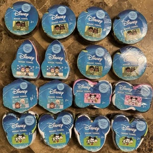 Disney Magic Towels Frozen Princess Elsa Mickey Minnie Olaf Washcloth Lot 16pc ! - Picture 1 of 6