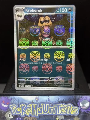 Pokemon Card Krokorok 058/086 Masterball Reverse Holo Black Bolt Near Mint - Image 1 of 2