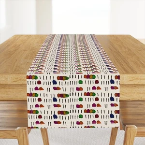 Doodle Stripe Modern Stripes Abstract Stripes Whimsical Printed Table Runner - Picture 1 of 5