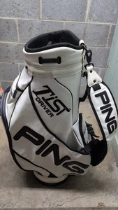 Ping I3 T-isi Vintage Staff Bag White Leather with 6-Way Divider - Picture 1 of 5