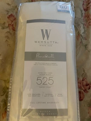 WAMSUTTA 525 HILO PIMA ALGODÓN NUEVA REINA MARFIL SÁBANA BAJERA MARFIL MACIZO Foto 1 de 3