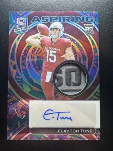 2023 Clayton Tune Spectra Rookie Autograph Tag Patch Psychedelic Prizm RC /5 🔥 - Bild 1 von 2