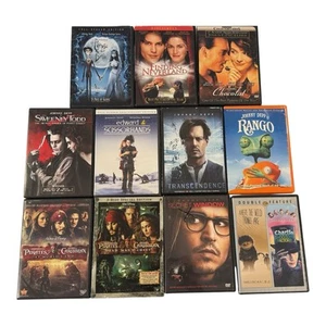 Johnny Depp 11-DVD Lot Edward Scissorhands, Rango, Sweeney Todd, Pirates - Picture 1 of 2