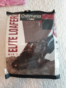 Vintage Herren Elite Halbschuhe Chromatics Tragetaschen Größe Large 9 1/2 bis 10 schwarze Bezüge - Bild 1 von 5