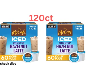 McCafe ICED One Step Hazelnut Latte K-Cup 120 Stück Großpackung - Bild 1 von 5