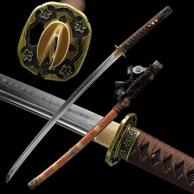 Battle Sharp Japanese Sword Tachi Samurai Katana T10 Steel Clay Tempered Blade - Image 1 of 4