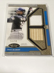 2024 TOPPS TIER ONE *FRED MCGRIFF TRIPLE GW JERSEY/BAT #D/99 Reliquia - Imagen 1 de 2