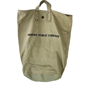 Boston Public Library Delivery Bag Levenger Large Canvas Tote, 50lb Capacity - Picture 1 of 23
