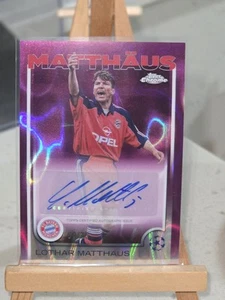 2024 UEFA CC Lothar Matthaus Pink Lava Auto #/75 Bayern Munich Weltmeister - Picture 1 of 4