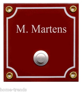 Emaille-Klingelplatte-von 6 x 6 bis 14 x 14 cm-Email-Klingel-Mit Text-Schild - Bild 1 von 4