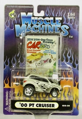 MUSCLE MACHINES DIECAST 1/64 '00 CHRYSLER PT CRUISER SILVER COMBINED SHIPPING - Image 1 of 2