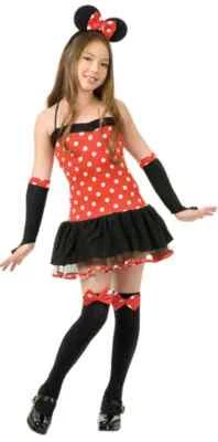 Miss Mouse Red Black Polka Dot Minnie Fancy Dress Up Halloween Child Costume - Image 1 of 2