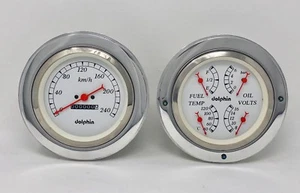 1954 Chevy Truck 5" Metric Gauge Dash Panel Set Billet Insert 54 - Picture 1 of 7