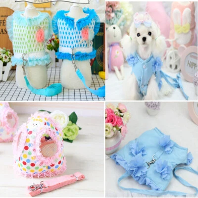 Pet Dog Cat Fashion Harness Dog Protective Traction Vest Puppy Cat Leash Set - Image 1 of 4