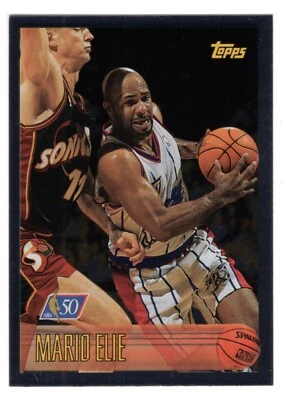 1996-97 TOPPS AT 50 MARIO ELIE FOIL CARD #218 **NM-MT** HOUSTON ROCKETS - Image 1 of 2