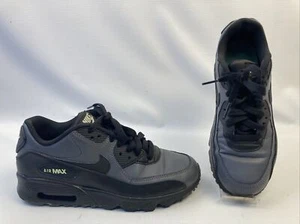 Nike Air Max 90 GS Black Volt Leather GS Boys/Mens sz 5Y Women’s 6.5 833412-032 - Picture 1 of 15